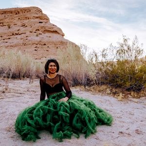 Emerald Green L/XL Tulle Skirt.